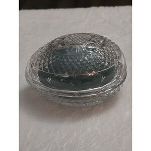 1977 AVON MOTHERS DAY Crystal Glass Trinket Box Egg Shape Vintage Decor